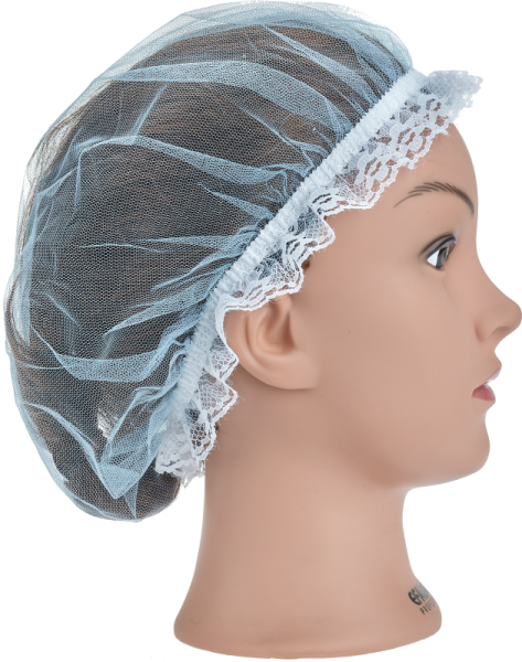 Efa Frisierhaube Spitze hellblau