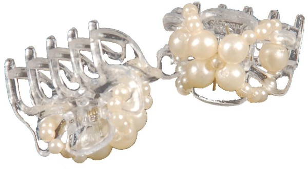 Perlenclips weiß