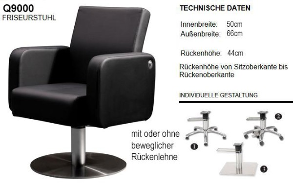 Stuhl Q9000 G mit Tellerfuß Quadratisch