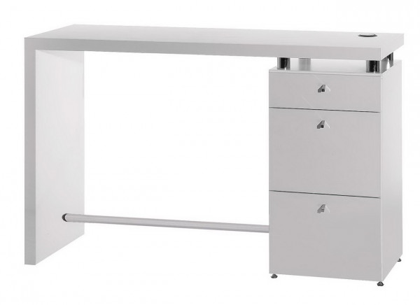 LOGIC Maniküretisch esche weiß, 1 Schrank