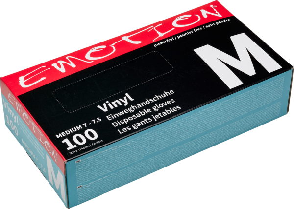 Emotion Vinylhandschuhe schwarz M puderfrei