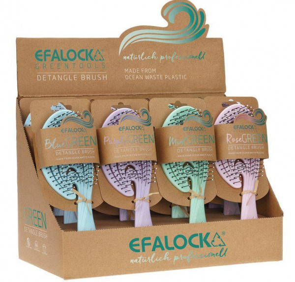 Bürste 209 Green Detangle Brush Pastell 4x3