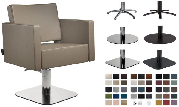 SQUARE mit Pumpe, schwarze Bodenplatte eckig abger