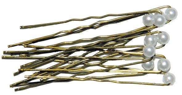 Haarnadel Nadel metall Perle perlmutt