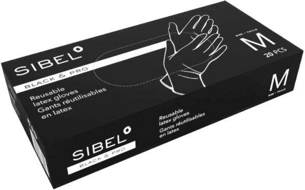 Handschuhe Sibel Black-Pro langer Schaft Latex