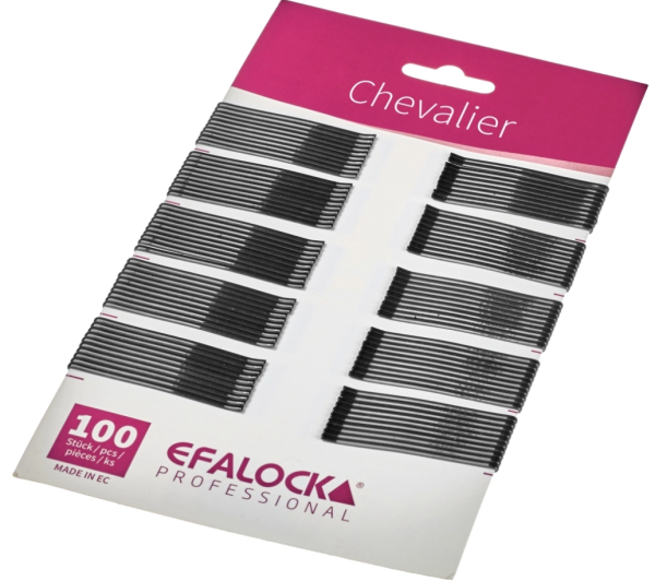 Klemmen 5cm glatt mit Tropfen schwarz - Chevalier