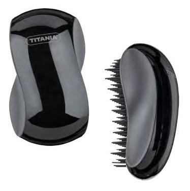 Bürste 012b Detangler schwarz 12cm