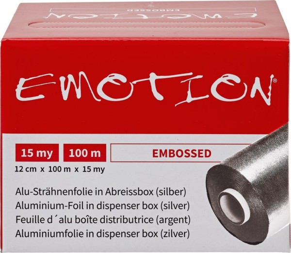 EMOTION Alu-Folie silber geprägt 100m/15my/12cm