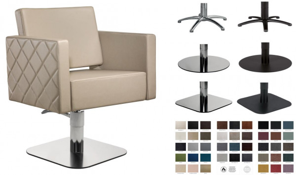 SQUARE+ Bedienstuhl, runde Bodenplatte, drehbar