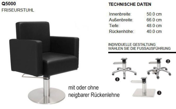 Stuhl Q5000 mit Tellerfuß, Rund Groß
