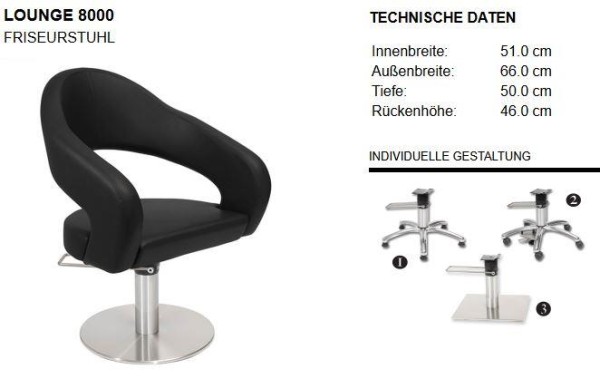 Stuhl Lounge 8000 Oberteil