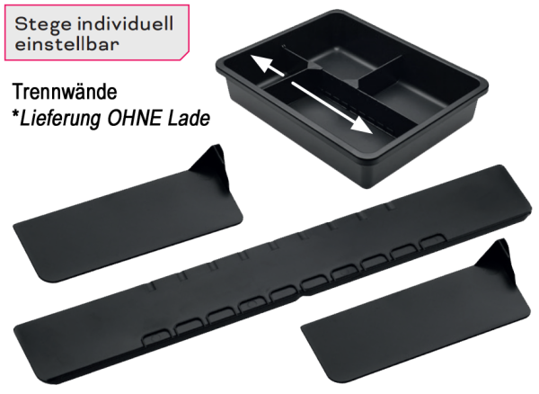 Efa Divider 1lang/2kurz eNOBILE schwarz