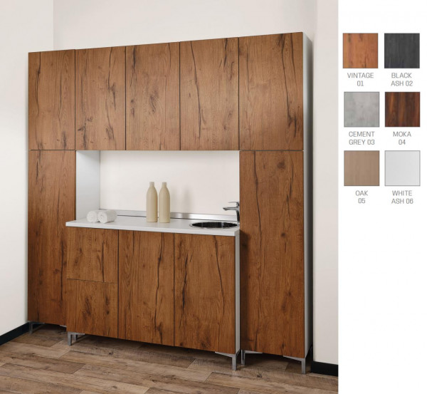 Wall System Oberschrank 120cm, Front White Ash