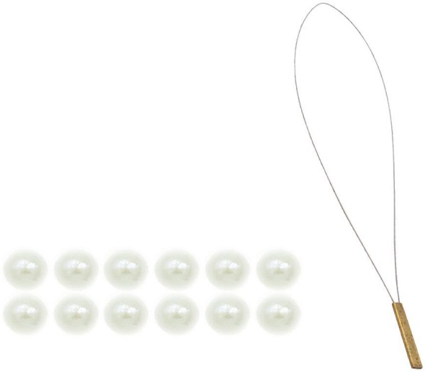 Hair-Piercing mit 12 Perlen