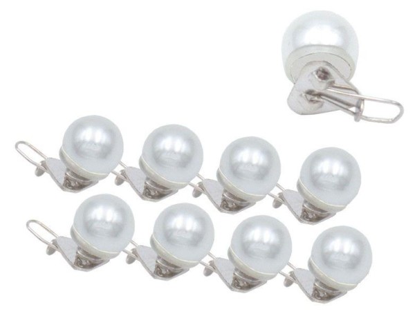 Kleine Perlenclipse 8 Stück