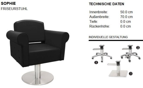 Stuhl Sophie mit Bremse und Leichtlaufrollen