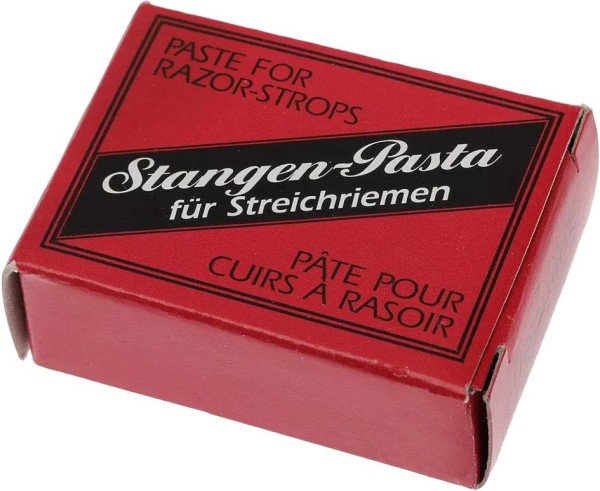 Stangen-Doppelpaste für Streichriemen Rot/Schw.