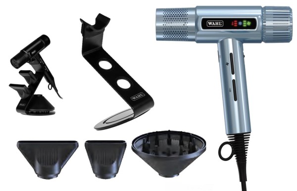 Wahl Föhn Vanquish cool blue+Stand gratis