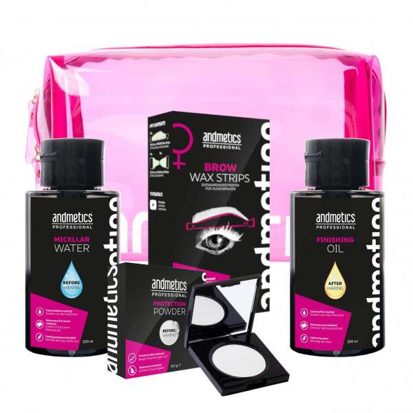 Andmetics Waxing Starter Sets mit Beauty Bag