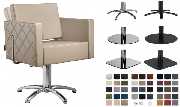 SQUARE+ mit Pumpe, neigbare Lehne, Bodenplatte eck