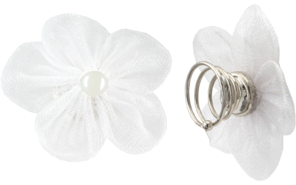 Haarspirale Tüllblüte Strass