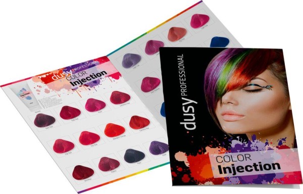 Dusy Color Injection Farbkarte gedruckt